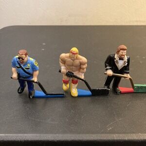 WWF Superstars Shoot-Out Hockey Hogan Boss Man Ted Dibiase Figure Lot Remco 1991